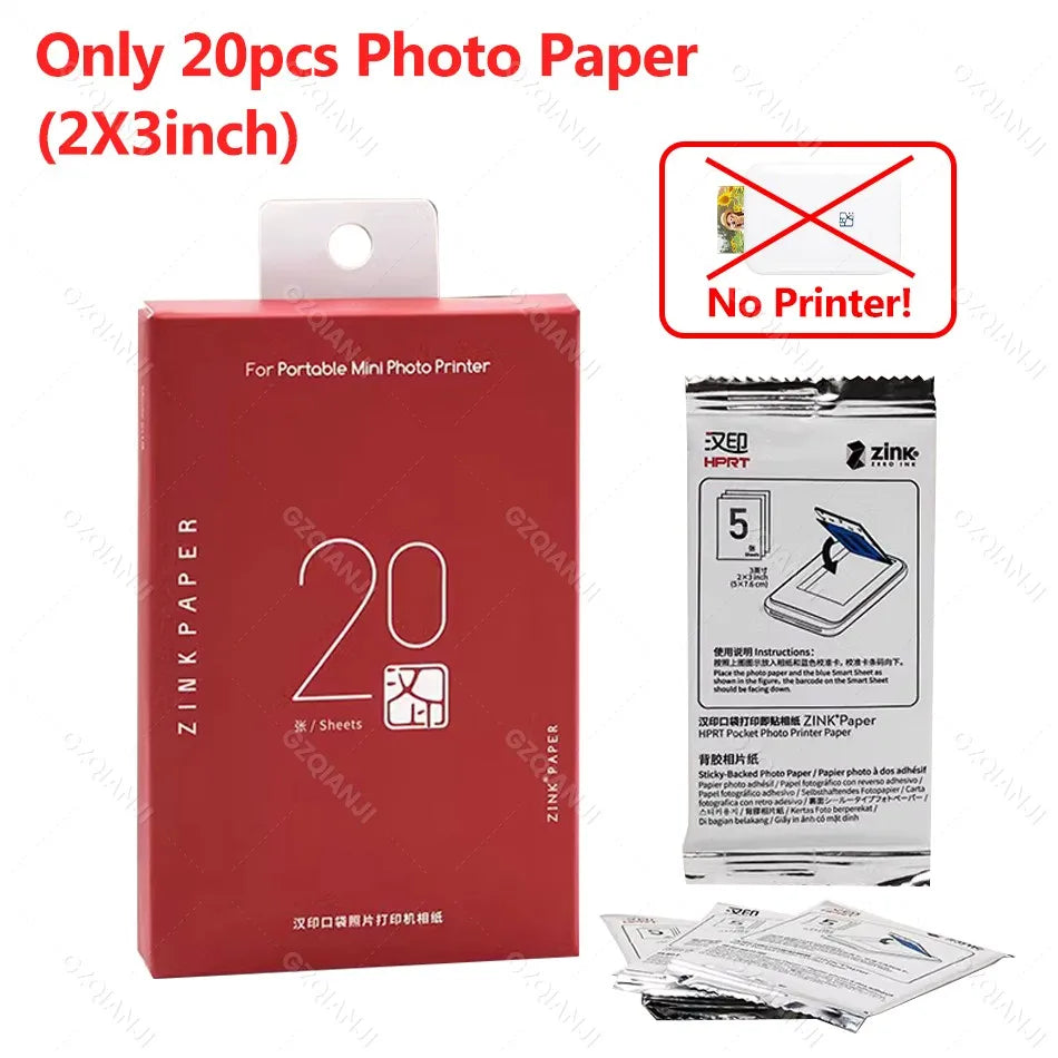 Portable Pocket Photo Printer – Wireless Bluetooth Zink 2x3" Color Printer