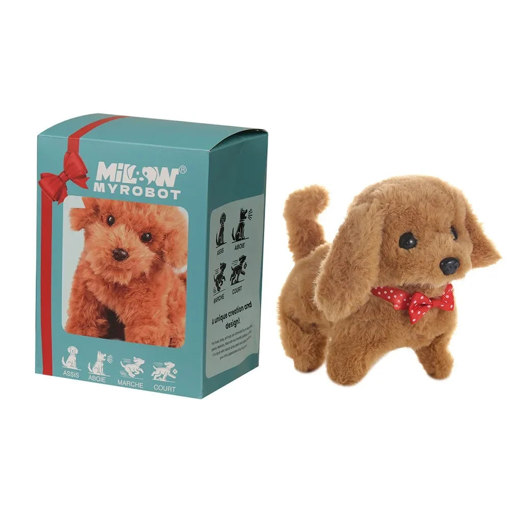 2025  Fashion Plush Robot Puppy Interactive Walking Simulated Puppy Barking Tail Wagging Educational Gift Chilren