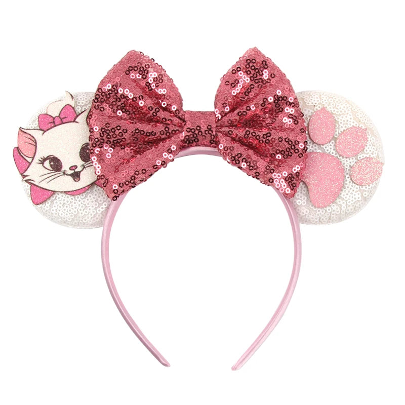 Disney Colorful Sequins Bow Headband – Rainbow Hair Accessory for Girls & Disney Fans