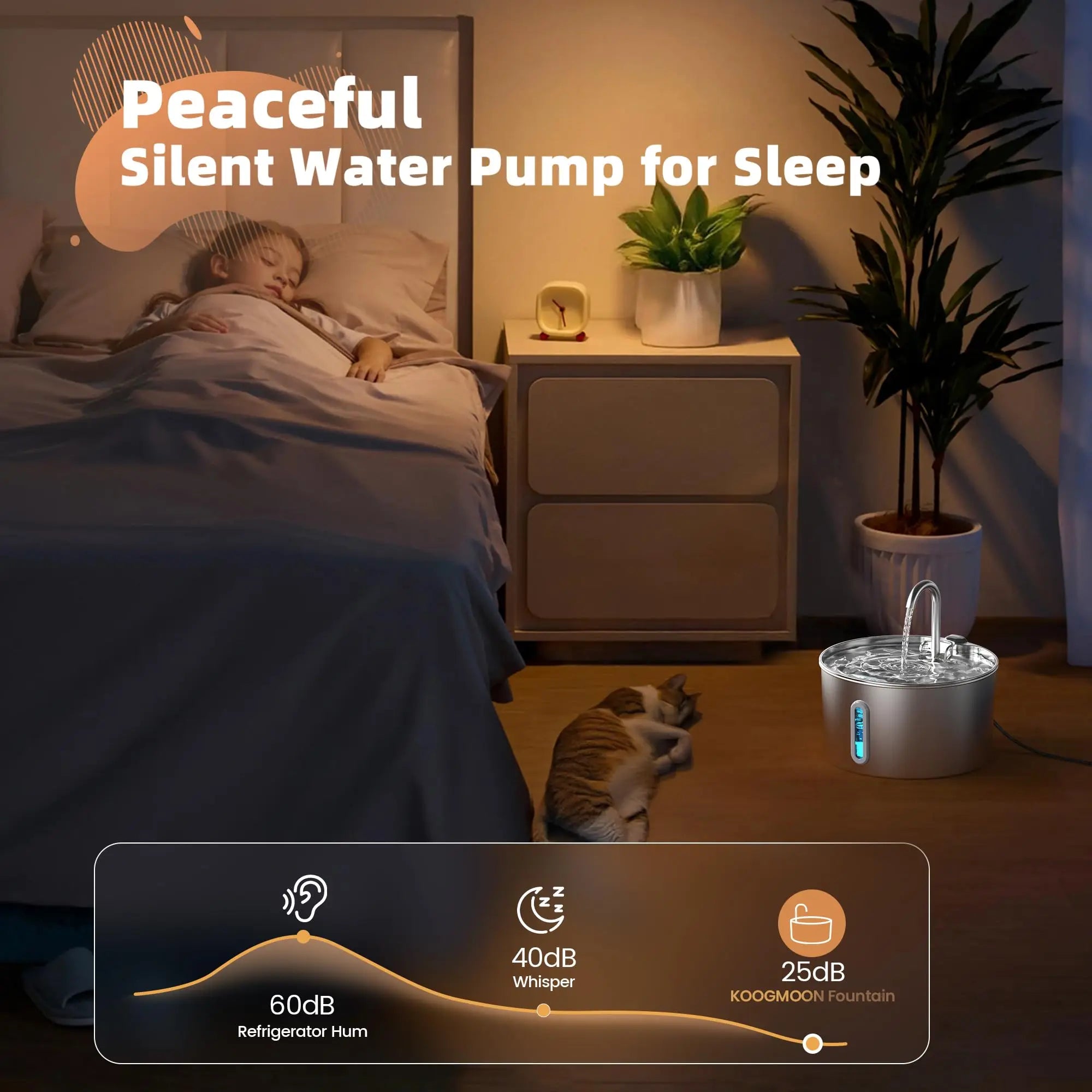 Cat Water Fountain – Automatic Stainless Steel Feeder with Visible Water Level