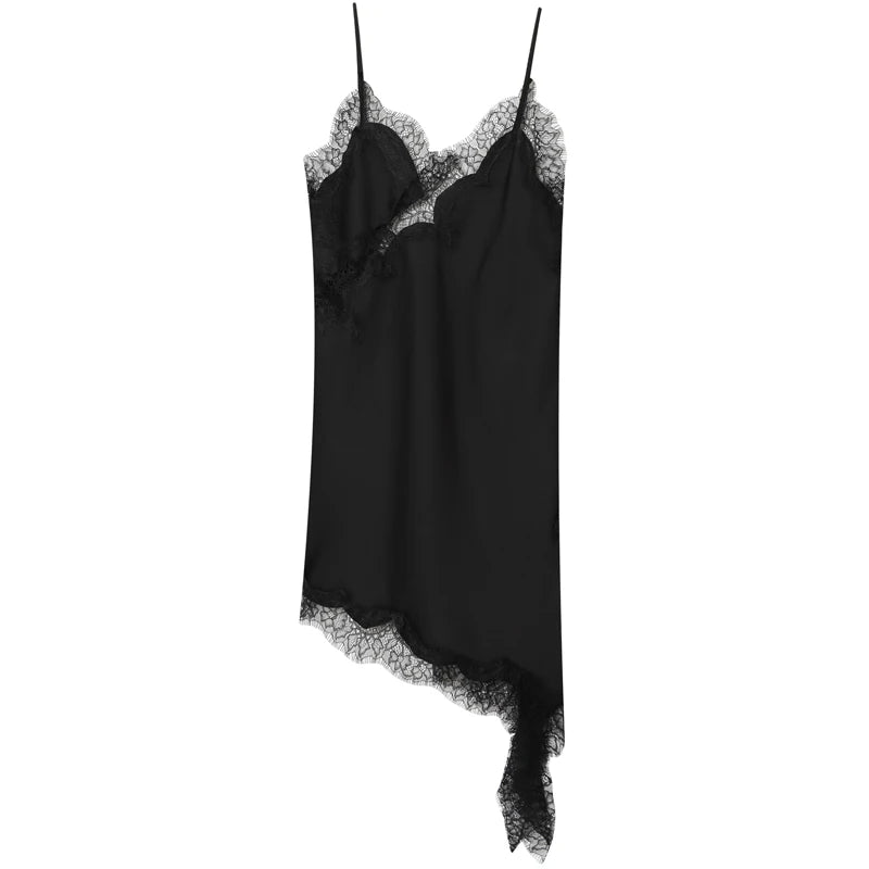 HXAO Lace Asymmetric Mini Dress – Summer 2025 Evening
