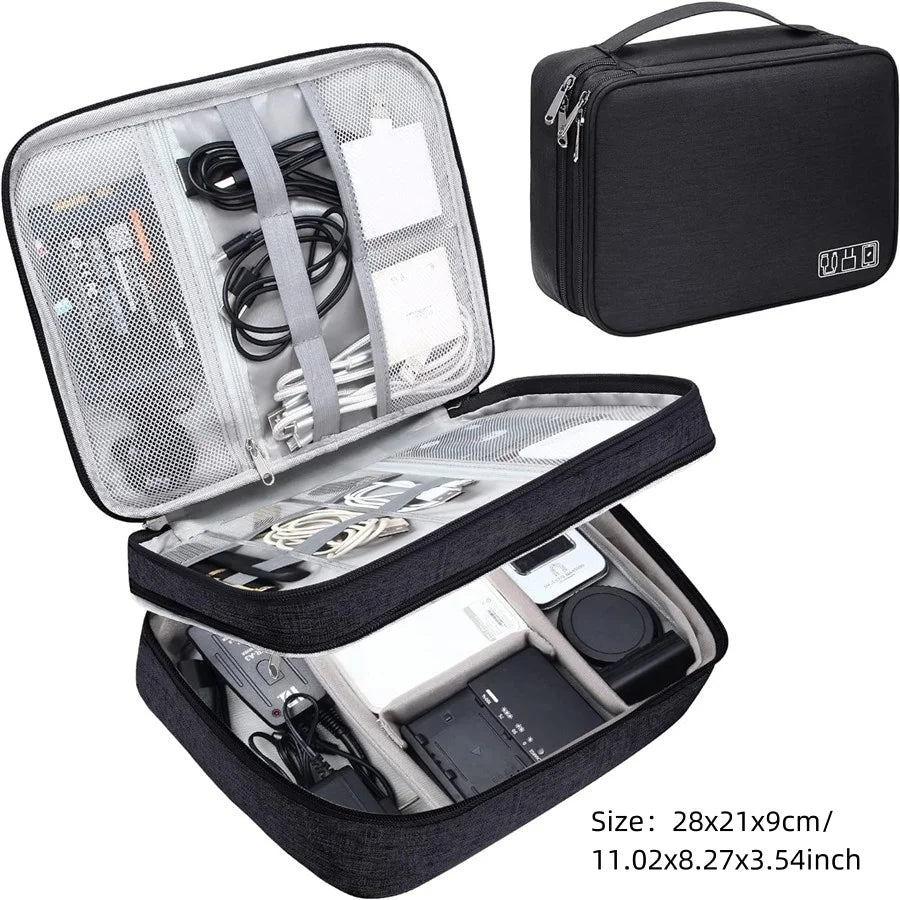 Waterproof Cable Storage Bag – Digital Electronics Organizer