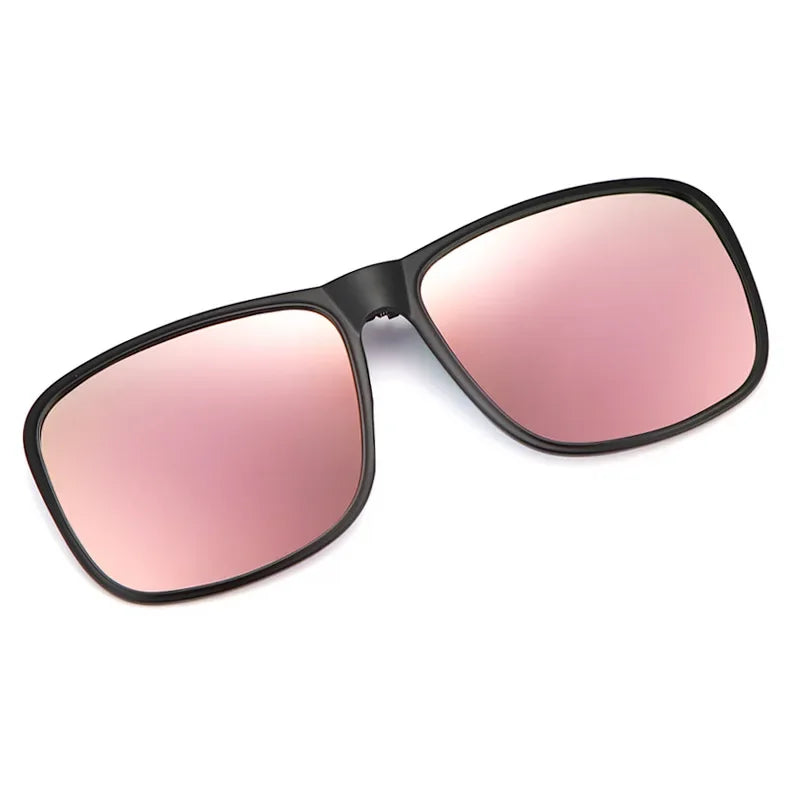⬛ 45% OFF! Square Polarized Clip-On Sunglasses - Flip-Up UV400 for Night Driving