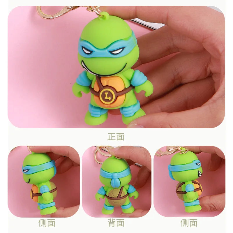 Teenage Mutant Ninja Turtles Keychain - TMNT Character Pendant for Bags & Keys