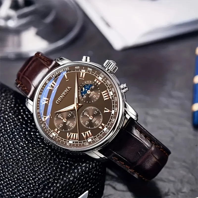 Men's Business Quartz Watch - Luxury Waterproof Luminous Wristwatch