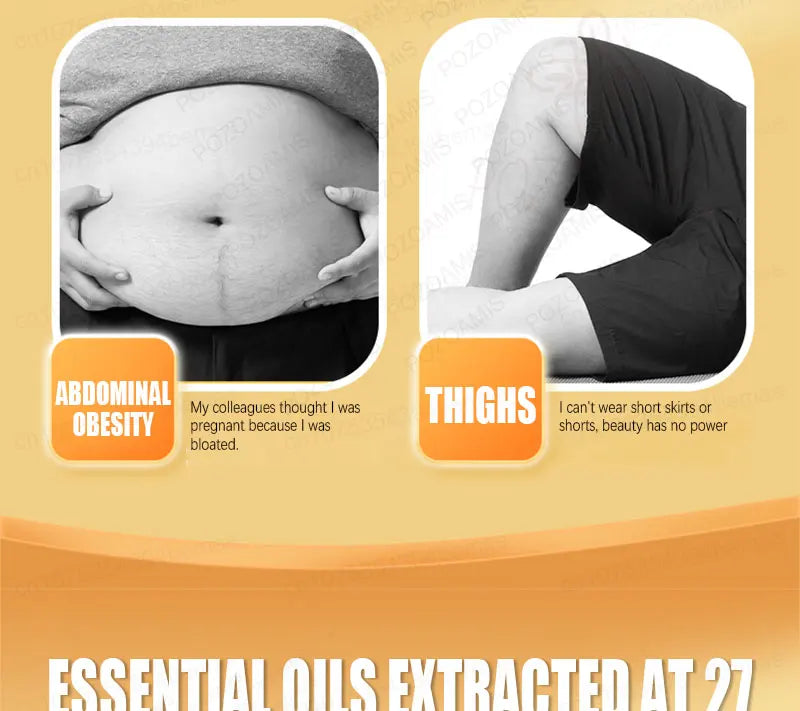 Slimming Essential Oil - Natural Fat Burning Body Massage Oil for Weight Loss