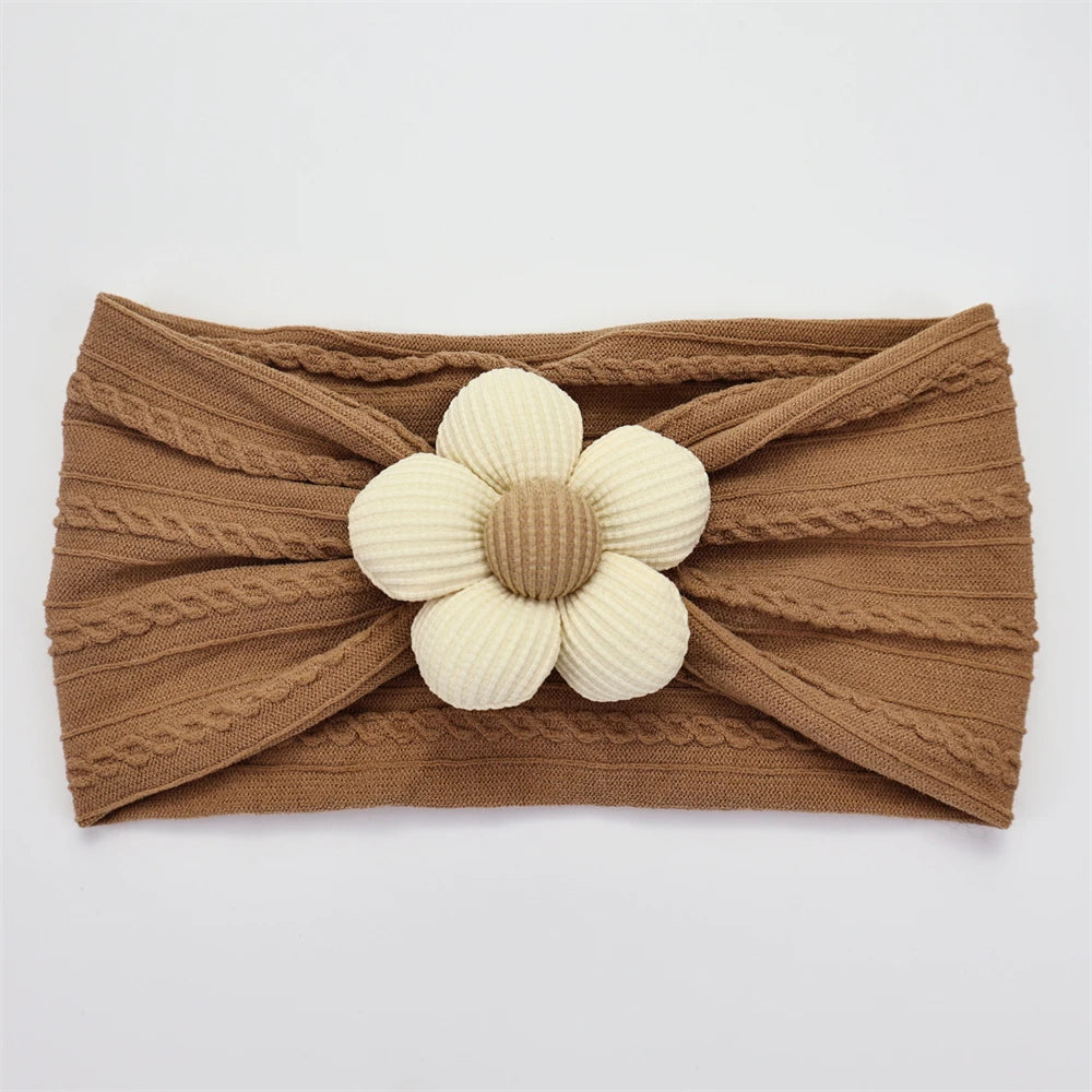 Flower Nylon Girl Hairband – Soft Elastic Baby Headband