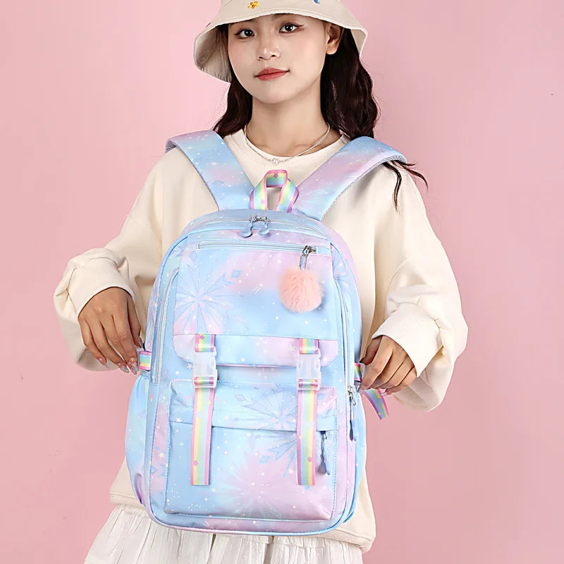 Cute Pink Backpack for Girls & Boys - Fashion Student Schoolbag