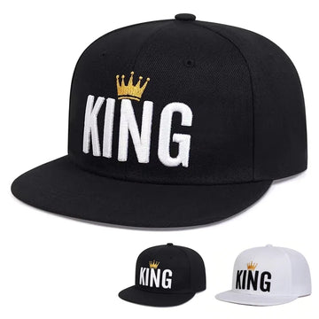Crown KING Embroidered Baseball Cap - Unisex Adjustable Hip-Hop Hat with Sun Protection