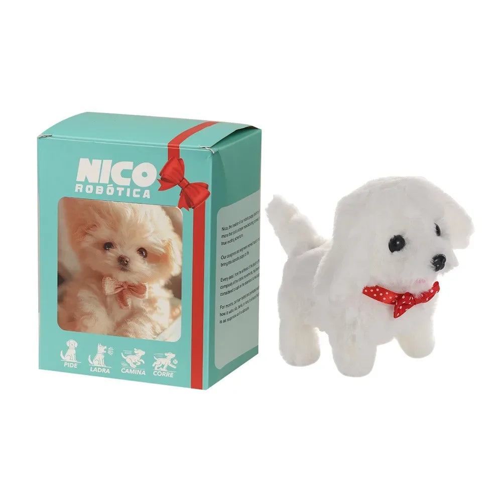 2025  Fashion Plush Robot Puppy Interactive Walking Simulated Puppy Barking Tail Wagging Educational Gift Chilren