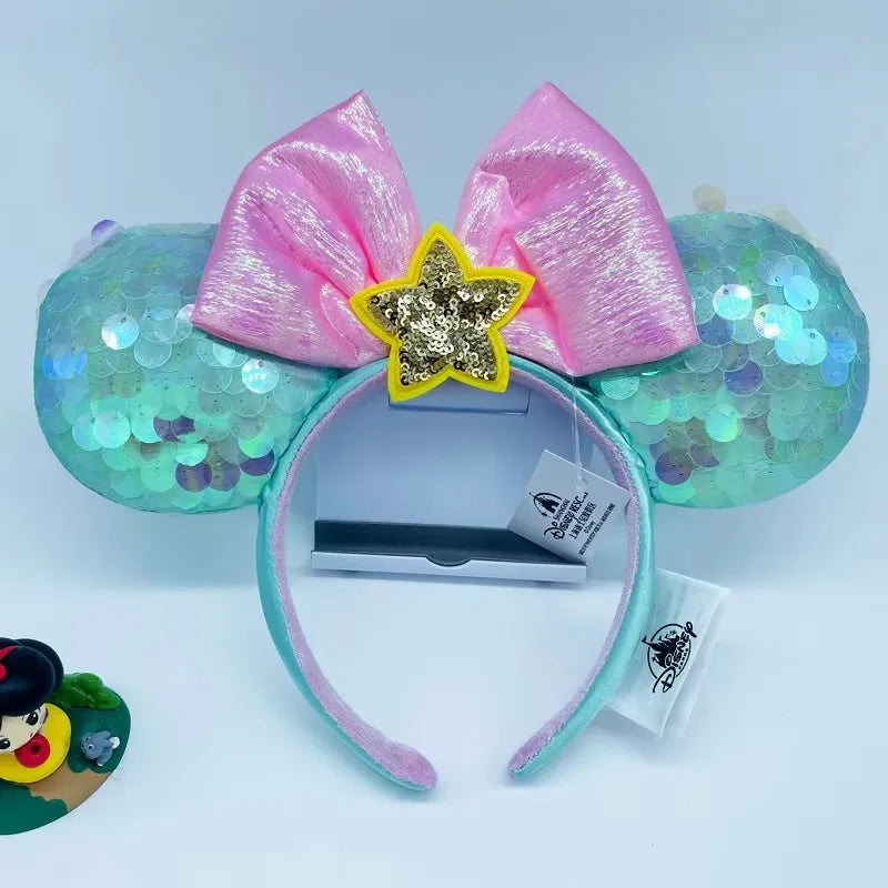 Disney Mickey Ears Headband – Minnie Sequin Party Hairband for Women & Girls