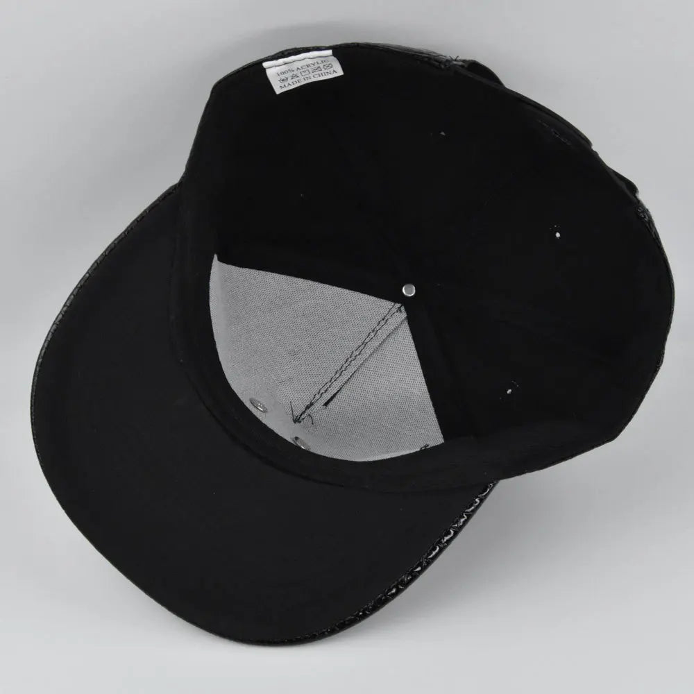 Cross Jesus Metal Label Hip-Hop Cap - Flat Brim Fitted Hat for Break Dance & Street Style