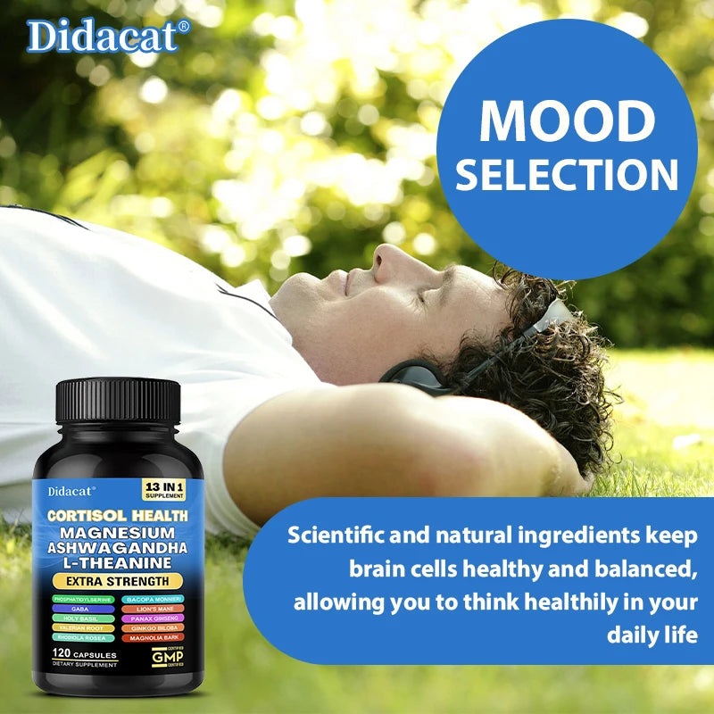 13-in-1 Cortisol Support Supplement with Magnesium & Ashwagandha
