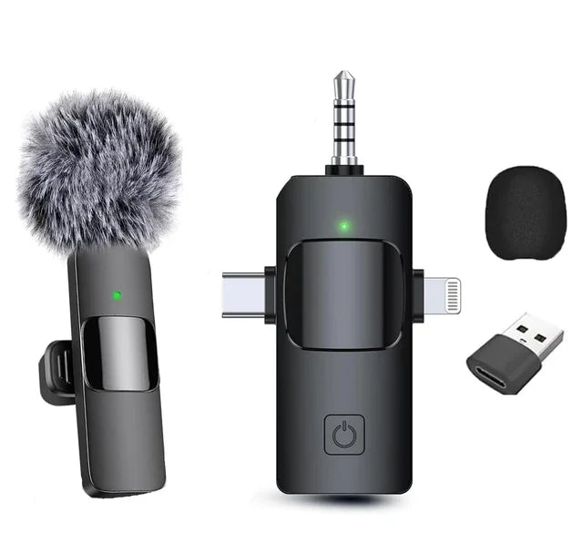 Wireless Mini Lavalier Mic for iPhone Android - Perfect for Video Makers, Live Streaming & Content Creation