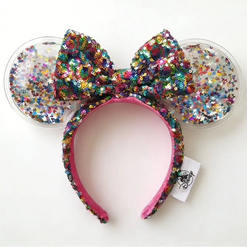 Disney Mickey Ears Headband – Minnie Sequin Party Hairband for Women & Girls