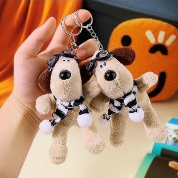 Cartoon Plush Key Pendant Cute Dog Plush Pendant Plush Toy Keychain Girl Gift Schoolbag Doll Grab Machine Doll Key Pendant