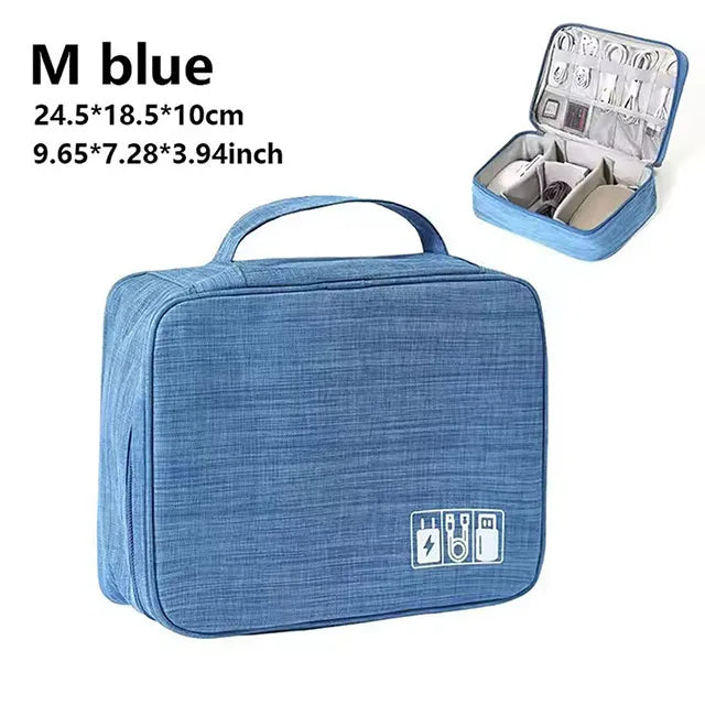 Waterproof Cable Storage Bag – Portable Electronic Travel Organizer
