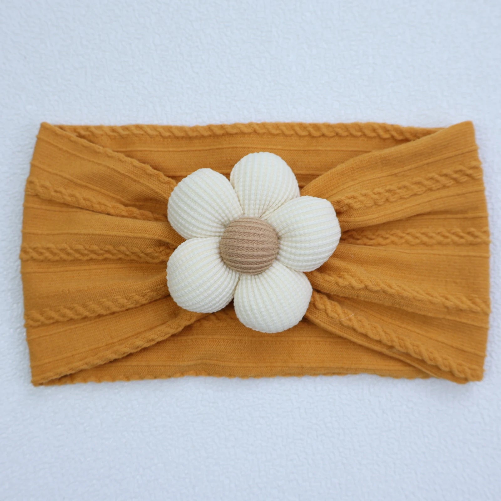 Flower Nylon Girl Hairband – Soft Elastic Baby Headband