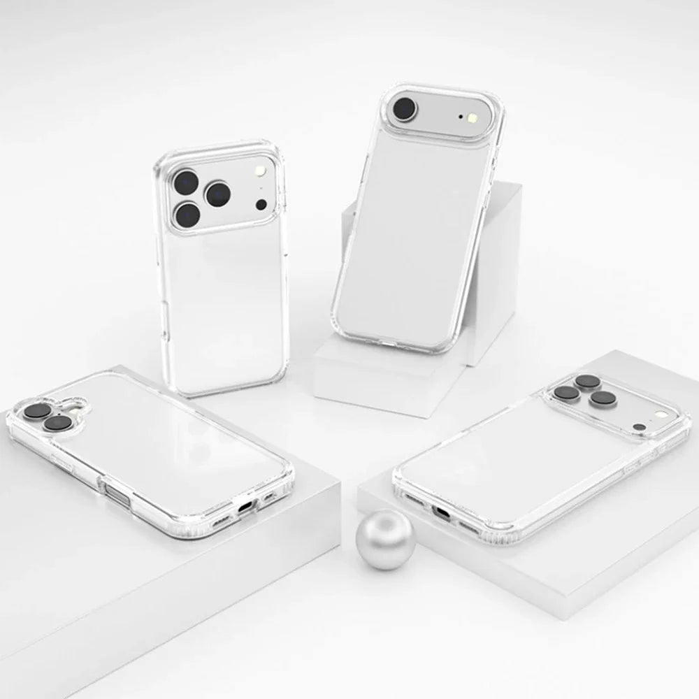 🔥 SALE! Clear Shockproof Case for iPhone 17 Pro Max - Crystal Hybrid Cover