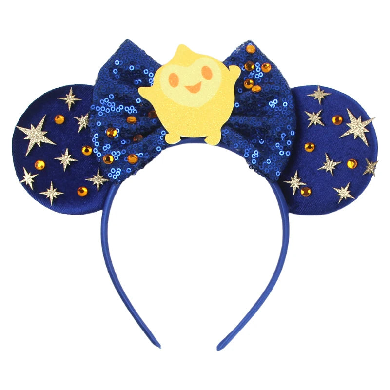 Disney Colorful Sequins Bow Headband – Rainbow Hair Accessory for Girls & Disney Fans