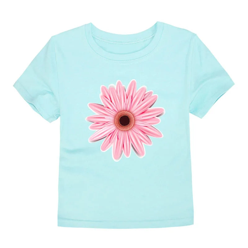 Toddler Girl Cotton T-Shirt Floral Print Tee