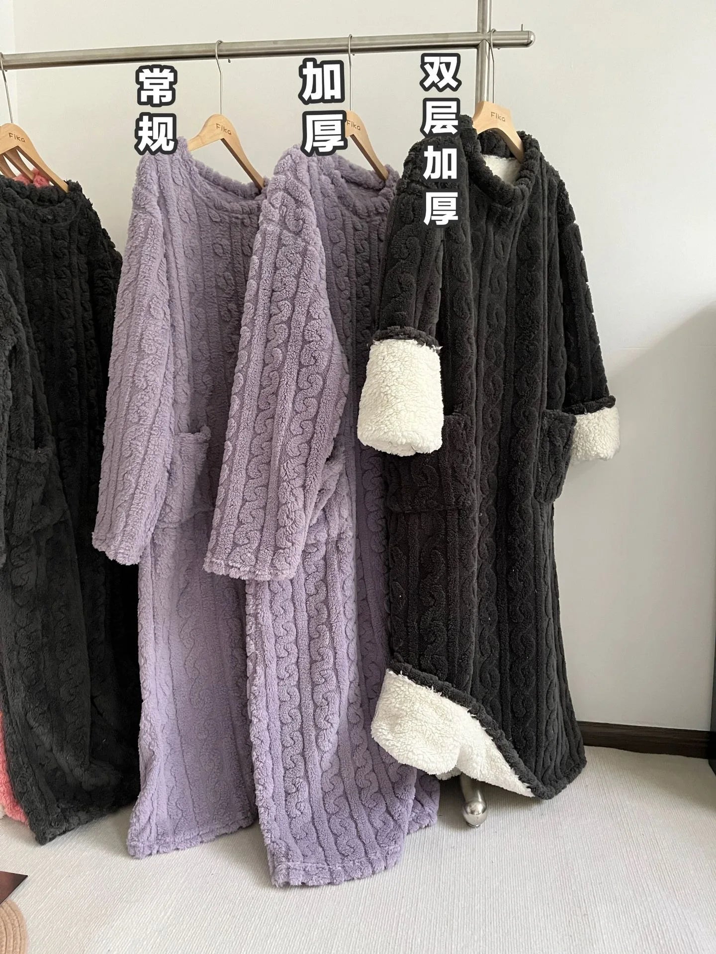 Plus Size Flannel Pajamas – Women’s Coral Velvet Nightwear
