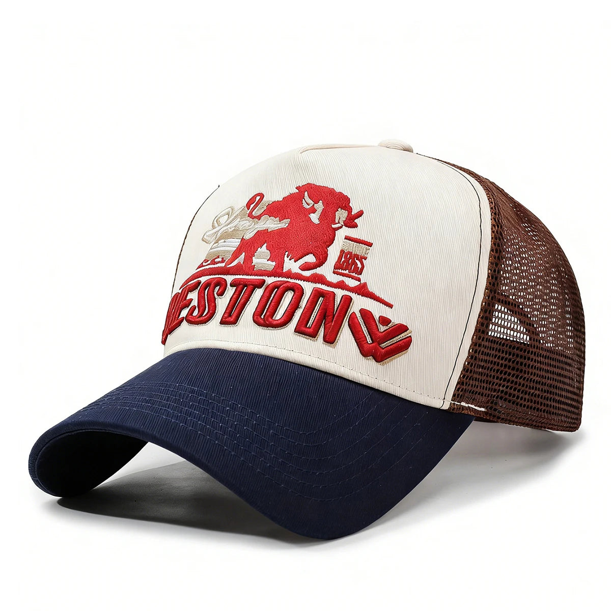 Korean Style Baseball Cap - Letter Embroidered Hard Brim Sun Hat for Men