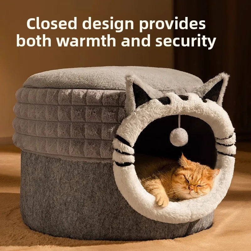 Cat Litter Box – Warm Enclosed Bed for All Seasons (Cats Under 7 lbs)