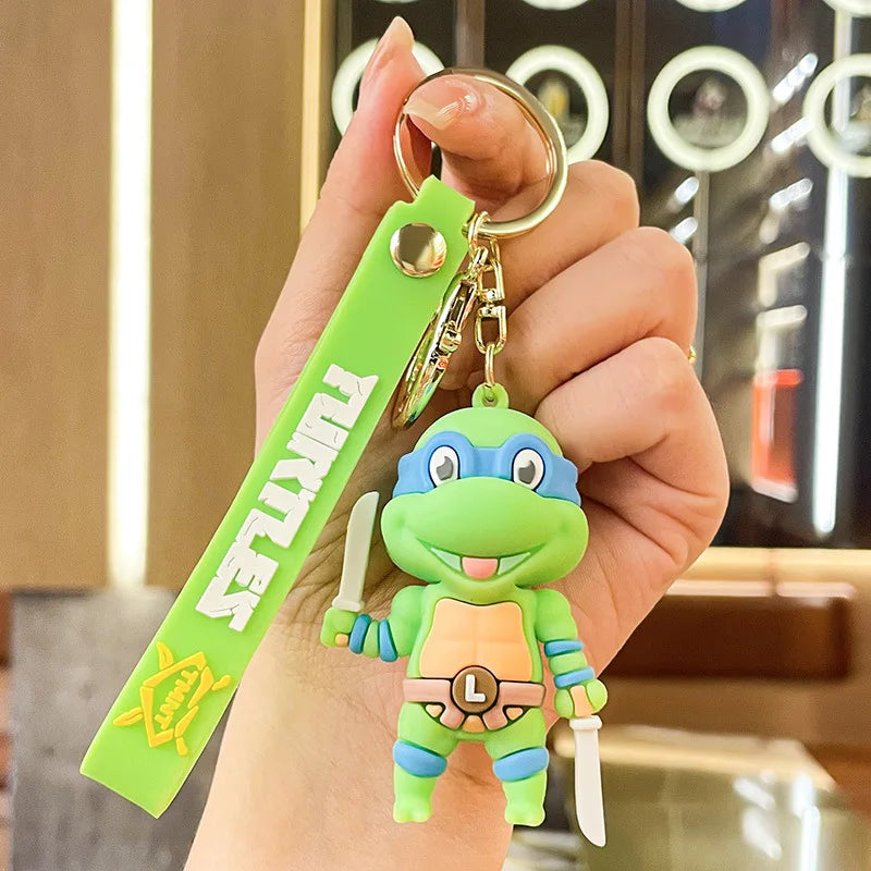Teenage Mutant Ninja Turtles Keychain - TMNT Character Pendant for Bags & Keys