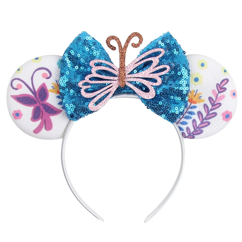 Disney Colorful Sequins Bow Headband – Rainbow Hair Accessory for Girls & Disney Fans