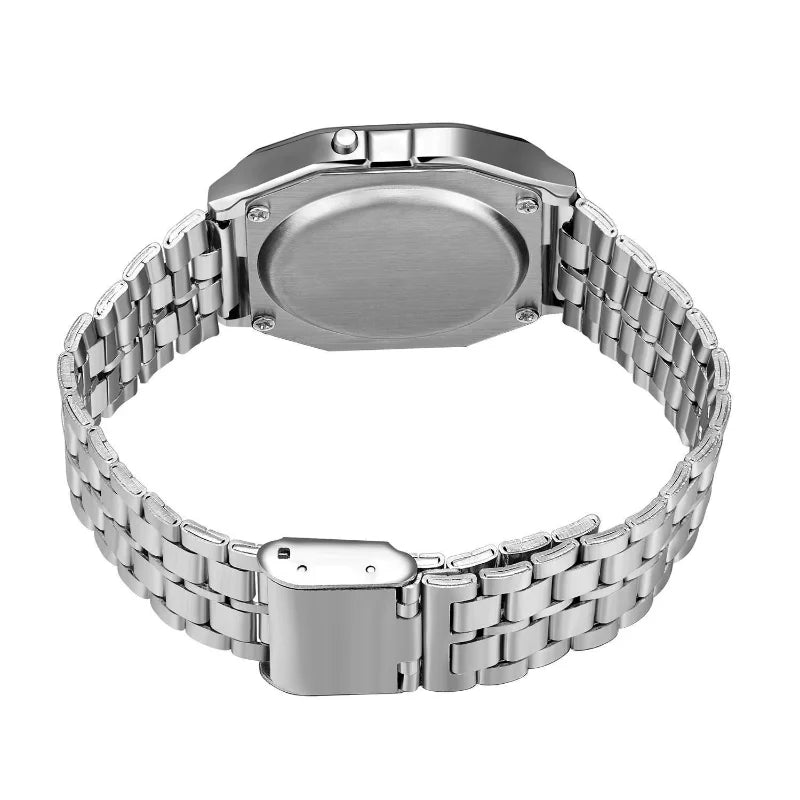 F91W Digital Sports Watch - LED Multi-Function Steel Band Watch for Men & Women