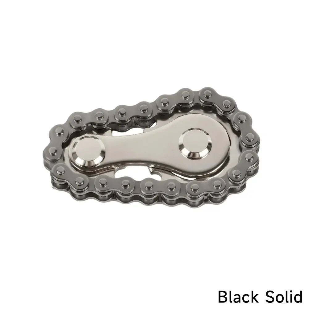 Metal Bike Chain Fidget Spinner – Anti-Stress Gyro Toy for Focus, Anxiety & Calm | CE Certified