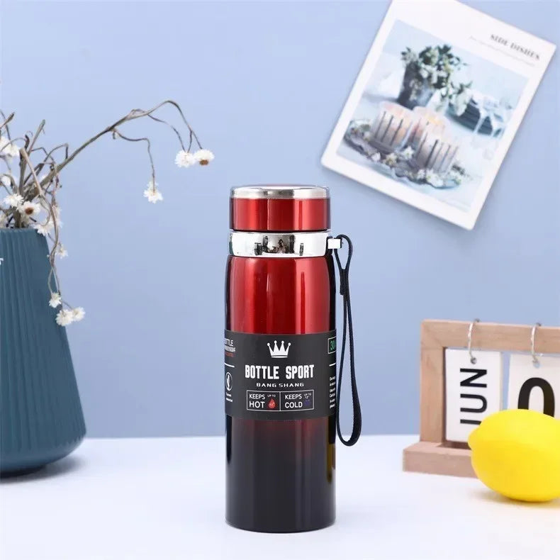 1L Stainless Steel Thermal Water Bottle - Vacuum Insulated Flask for Hot & Cold Drinks