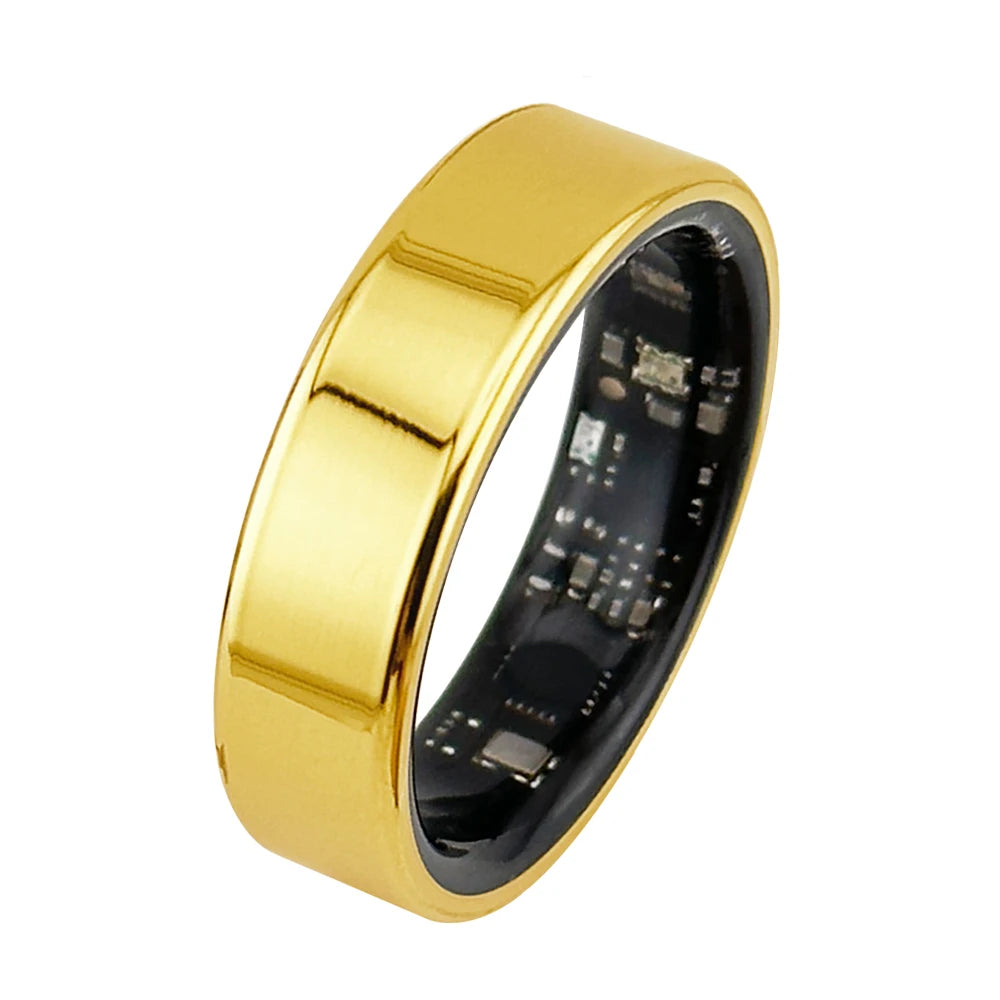 SR08 Smart Ring HR Monitoring, Sleep Analysis Sports Modes Notification Alerts Health Fitness Tracker with Charging Cable