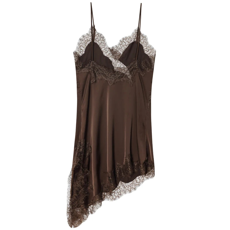 HXAO Lace Asymmetric Mini Dress – Summer 2025 Evening
