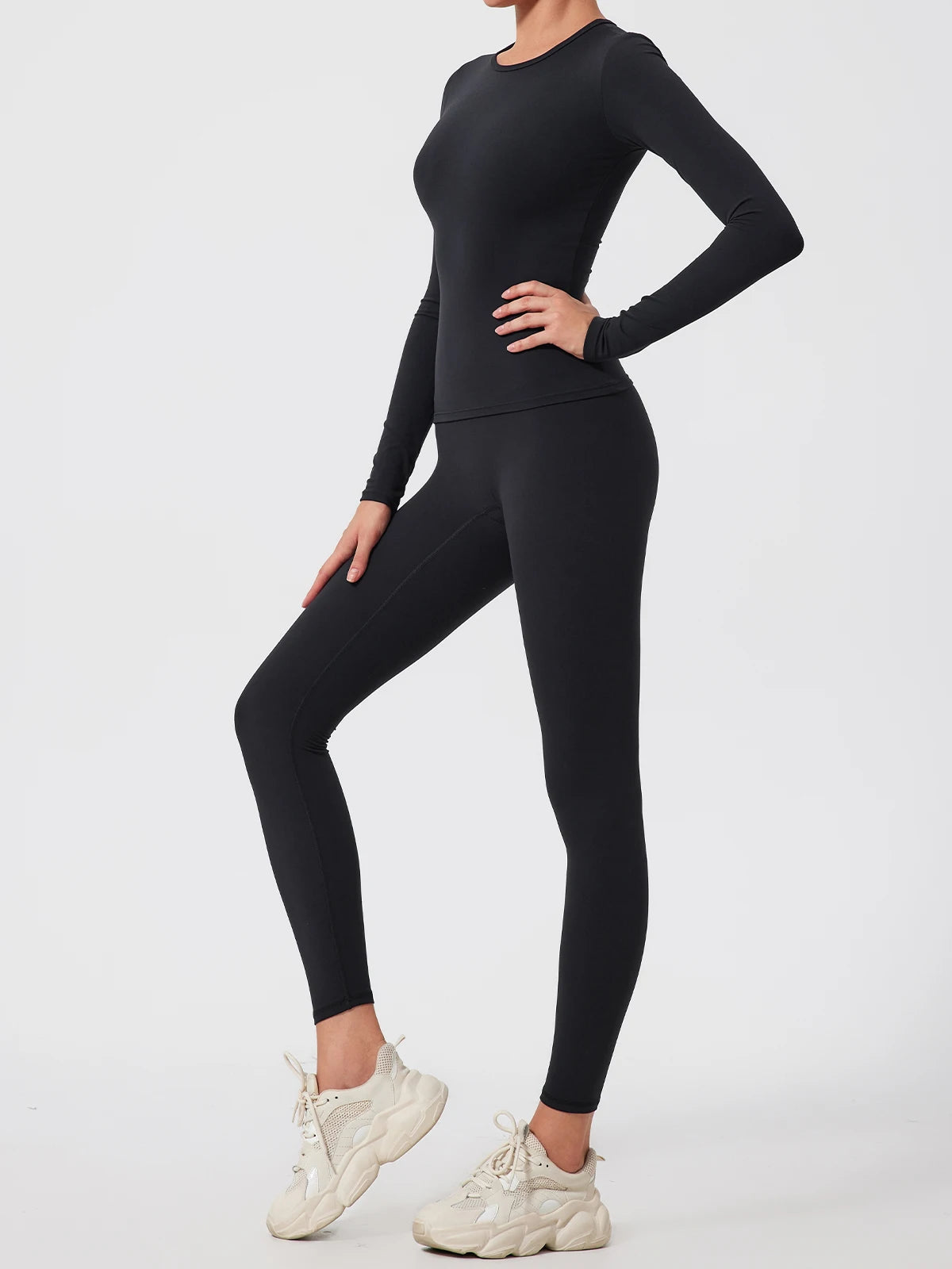 Women's Long Sleeve Athletic Shirt - Quick-Dry Workout Top for Yoga, Gym & Running