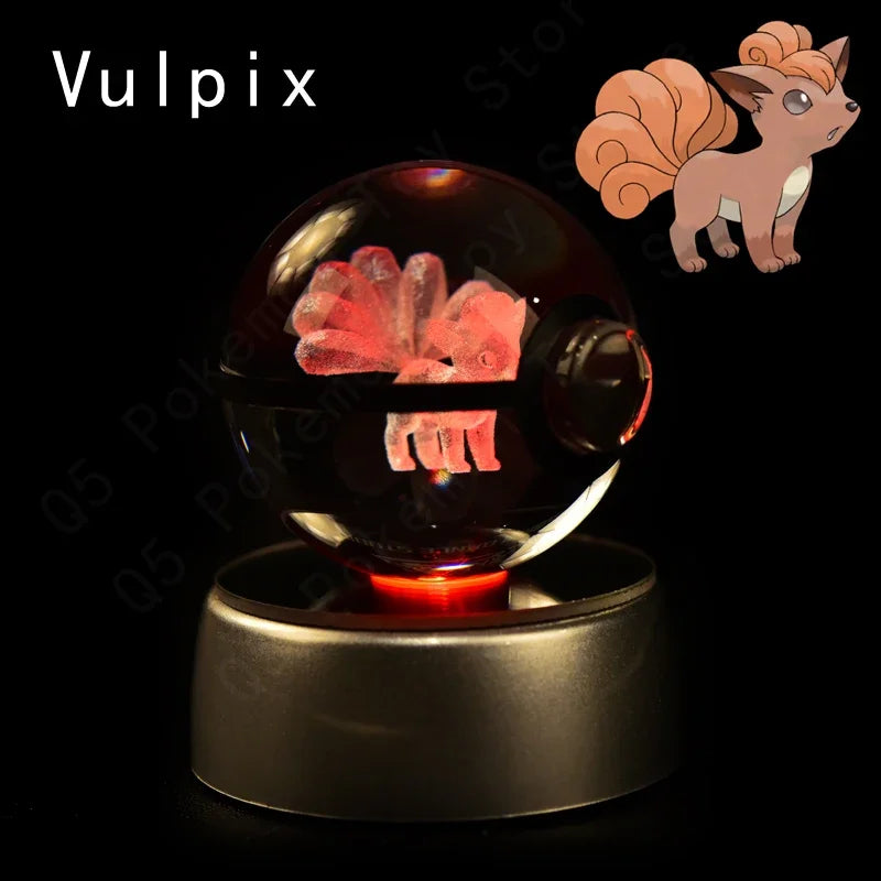 Pokemon Crystal Ball LED Night Light – Anime Lamp