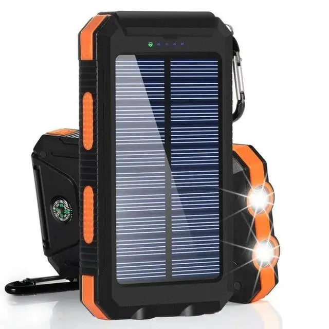 Solar 80000mAh Portable Power Bank with LED Light