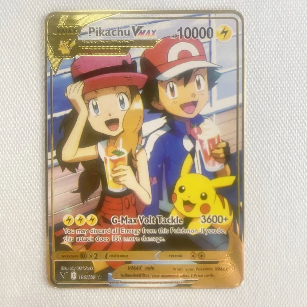 Pokemon Gold Metal Cards – Mewtwo, Pikachu GX & Charizard VMAX Collector Set