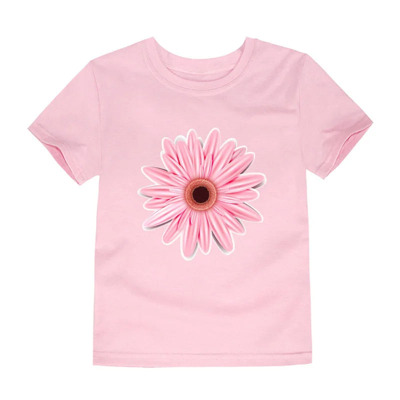 Toddler Girl Cotton T-Shirt Floral Print Tee