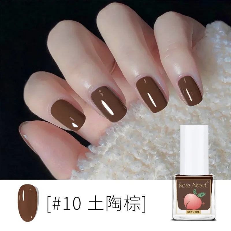 Water-Based Peelable Nail Polish - Fast Drying, Odorless, No UV Lamp Needed