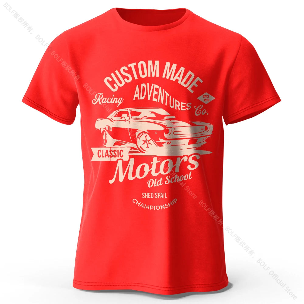Motors Graphic Cotton T-Shirt Vintage Style Tee