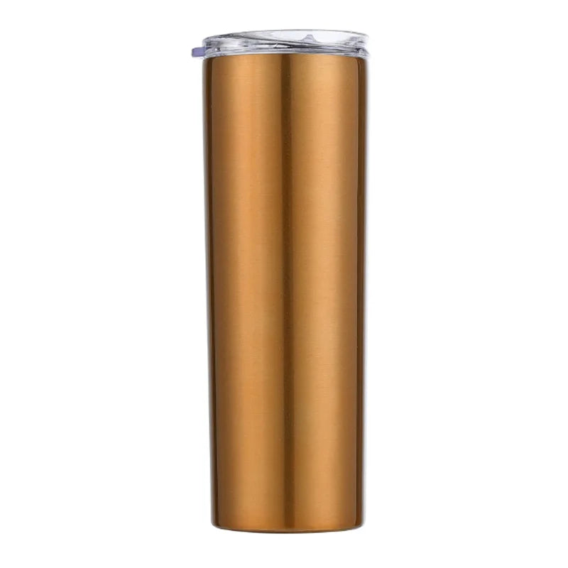 20oz Skinny Straight Tumbler with Lid - Double Wall Insulated | DIY Sublimation Blank