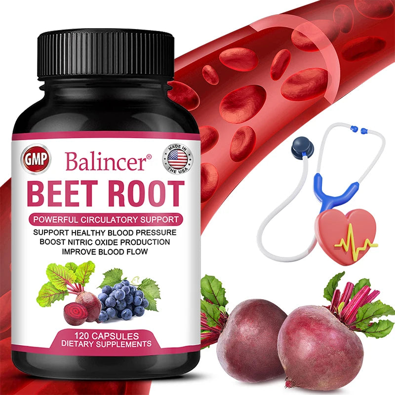 Beetroot Capsules – Organic Powder for Blood Circulation & Pressure