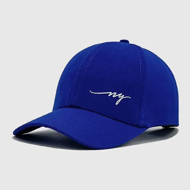 NY Embroidered Baseball Cap - Solid Color Snapback Hat with Sun Protection for Summer