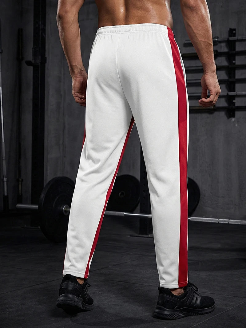 Men's Colorblock Athletic Joggers - Warm Workout Sweatpants