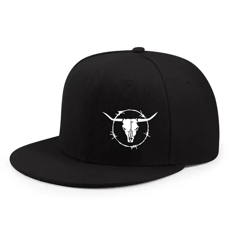 Printed Hip-Hop Baseball Cap - Adjustable Snapback Hat for Outdoor & Casual Wear