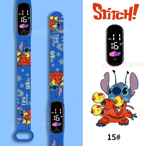 Disney Stitch Digital LED Watch – Kids Sports Watch
