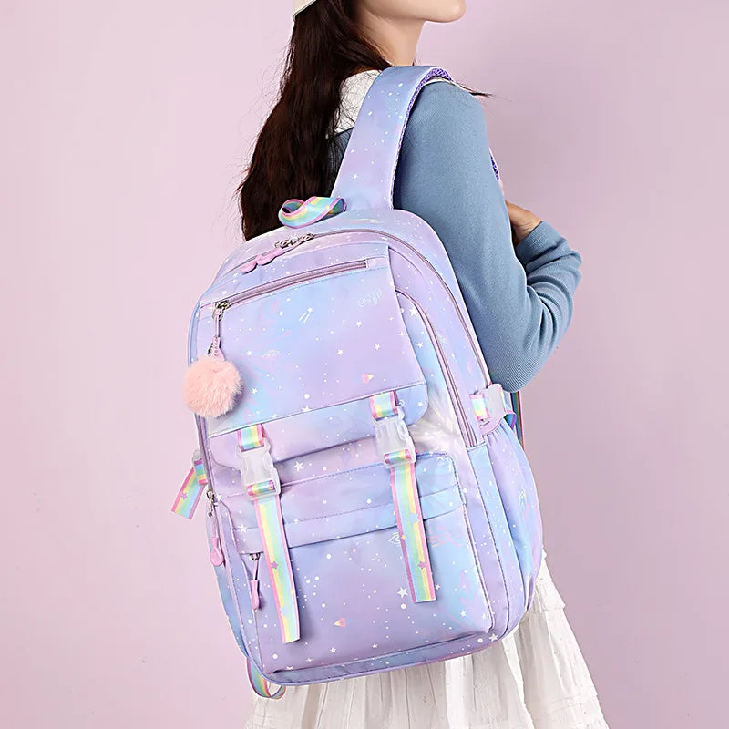 Cute Pink Backpack for Girls & Boys - Fashion Student Schoolbag