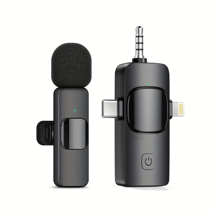 Wireless Mini Lavalier Mic for iPhone Android - Perfect for Video Makers, Live Streaming & Content Creation